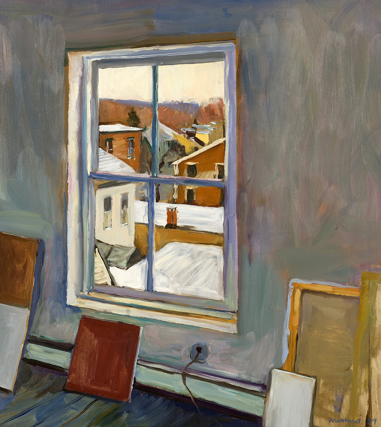  North Window; oil on board, 20 x 18