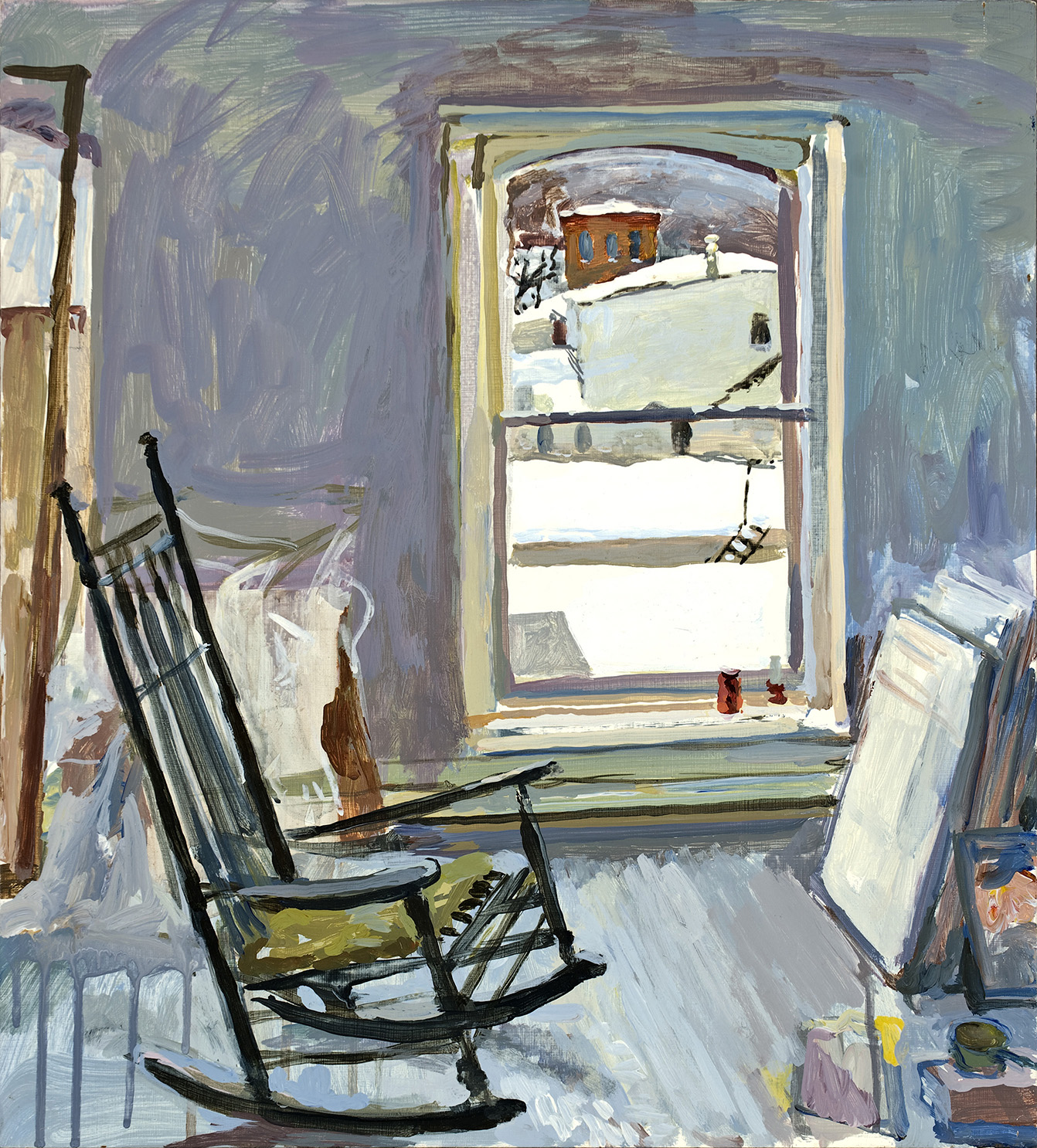  Winter Window; oil on board, 20 x 18